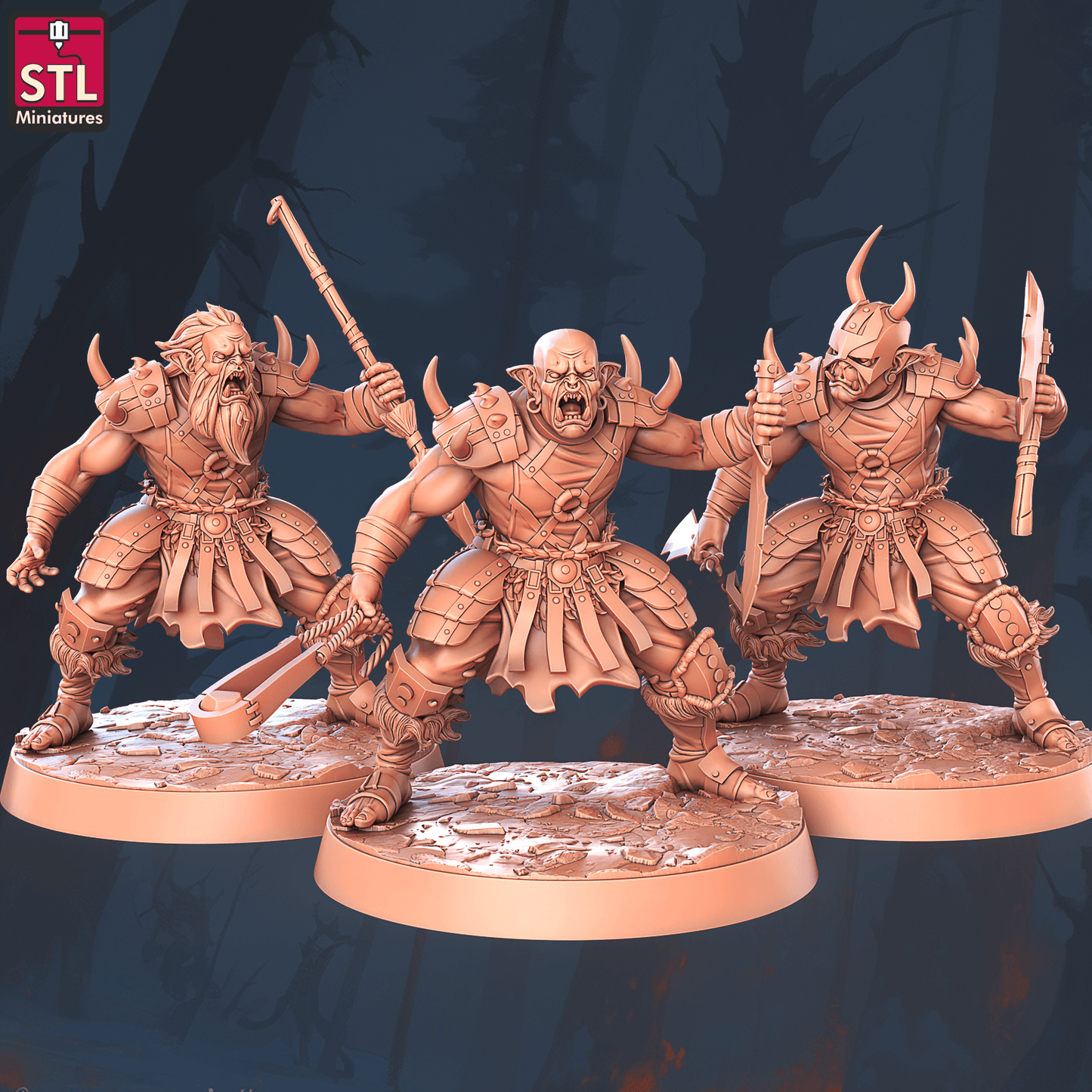 3D Printed STL Miniatures Orc Camp Set 28 - 32mm War Gaming D&D - 3D Printing Boss 