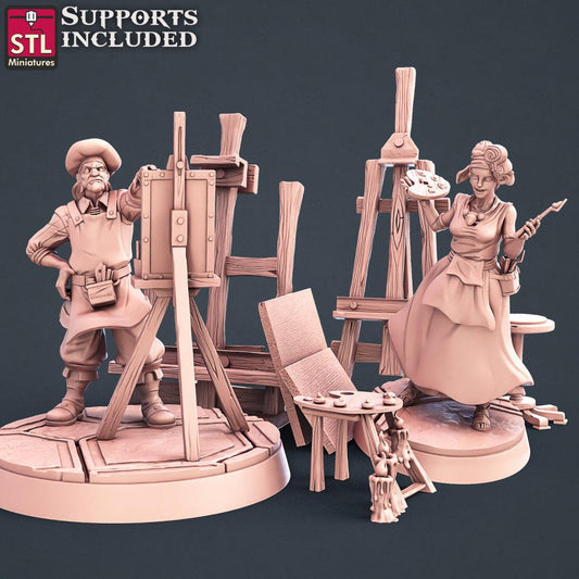 3D Printed STL Miniatures Painters Set 28 - 32mm War Gaming D&D - 3D Printing Boss 