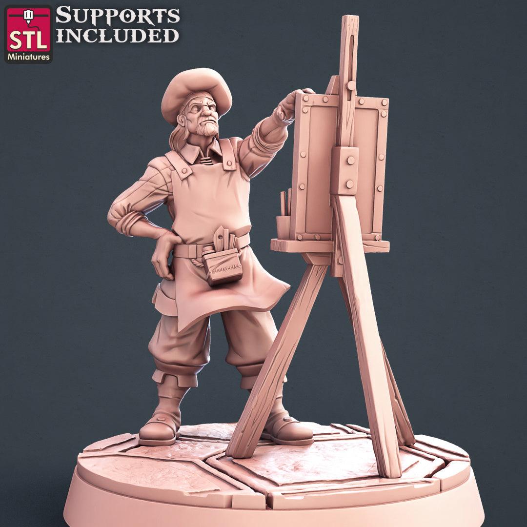 3D Printed STL Miniatures Painters Set 28 - 32mm War Gaming D&D - 3D Printing Boss 