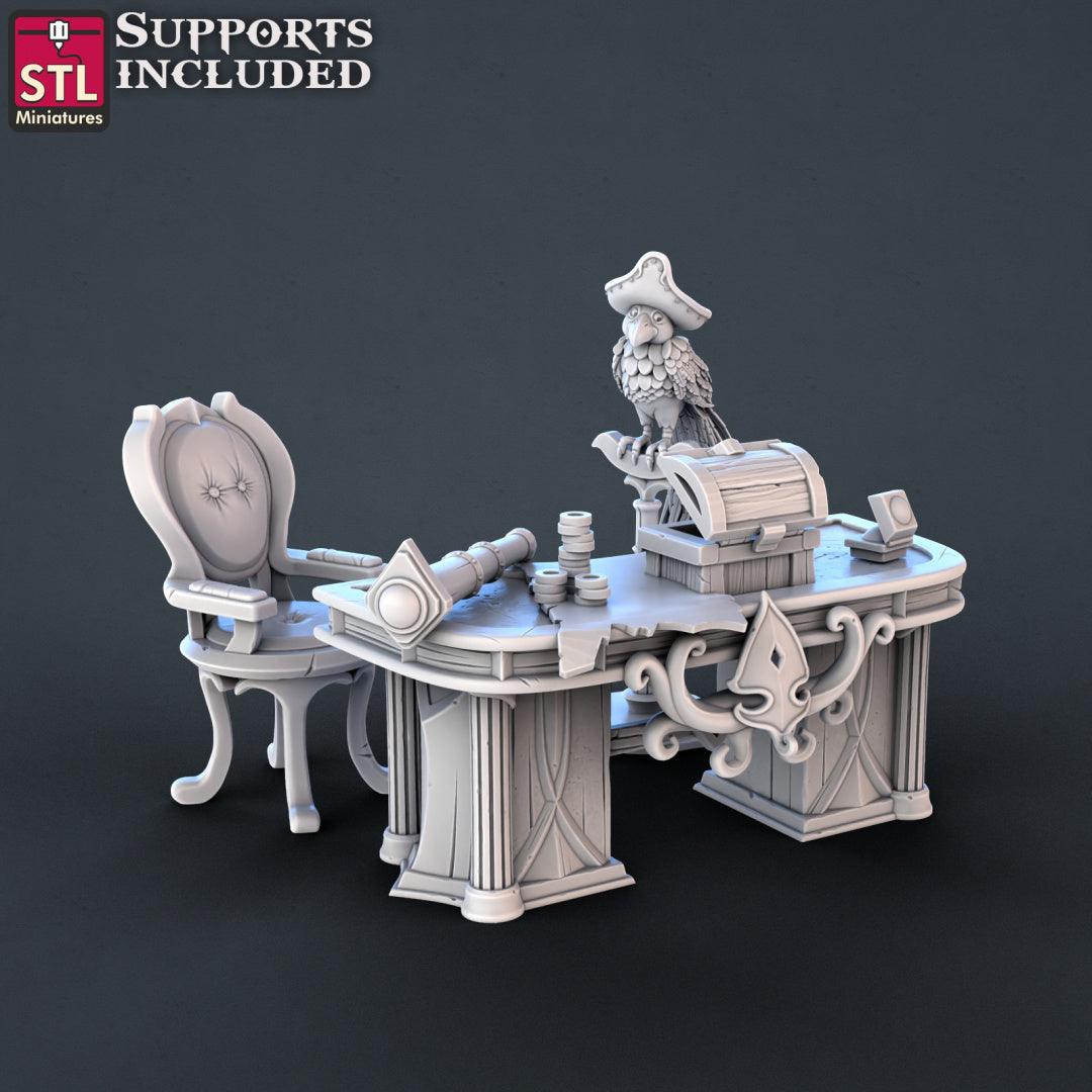 3D Printed STL Miniatures Pirate Set 28 - 32mm War Gaming D&D - 3D Printing Boss 