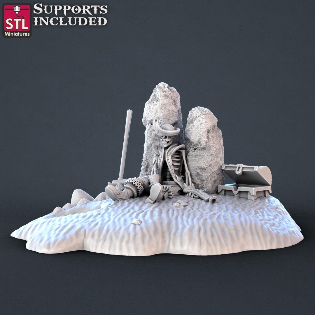 3D Printed STL Miniatures Pirate Set 28 - 32mm War Gaming D&D - 3D Printing Boss 