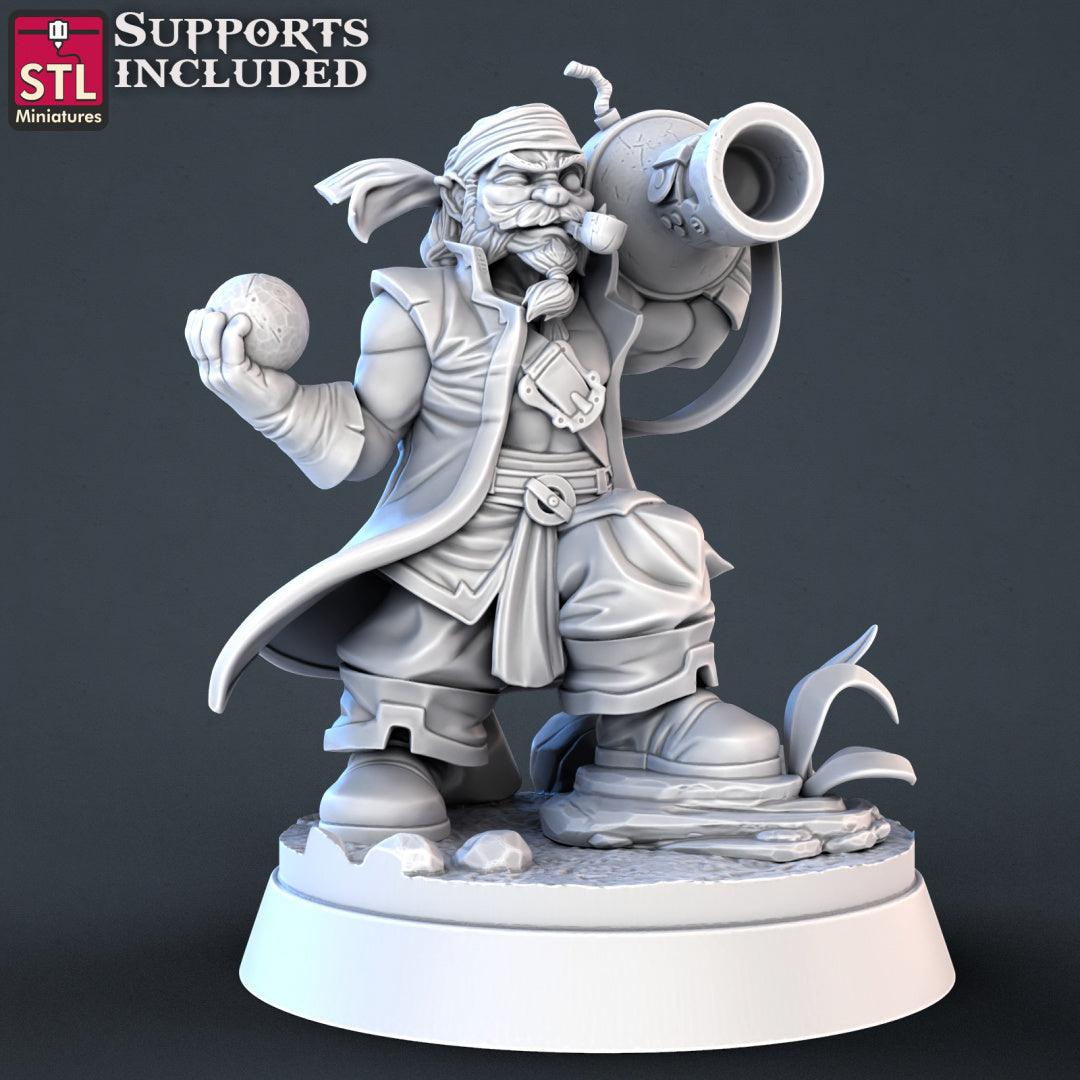 3D Printed STL Miniatures Pirate Set 28 - 32mm War Gaming D&D - 3D Printing Boss 