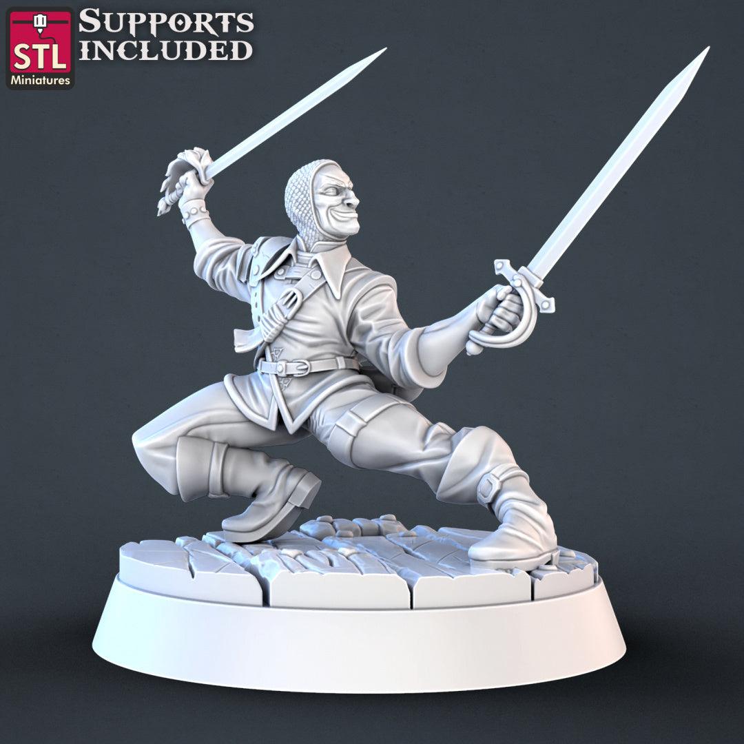 3D Printed STL Miniatures Pirate Set 28 - 32mm War Gaming D&D - 3D Printing Boss 