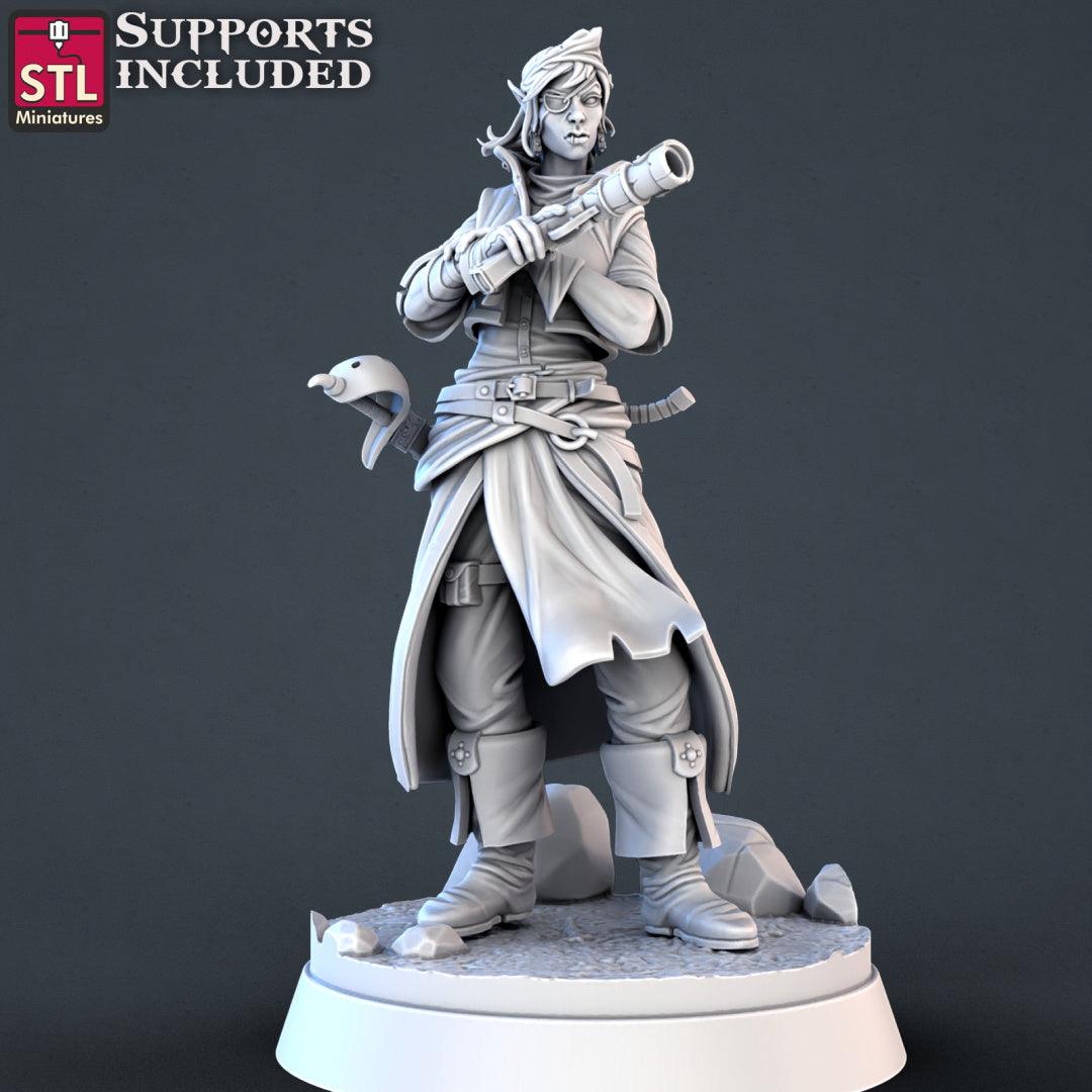 3D Printed STL Miniatures Pirate Set 28 - 32mm War Gaming D&D - 3D Printing Boss 