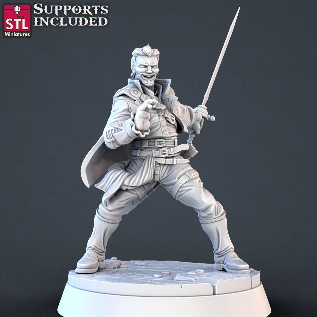 3D Printed STL Miniatures Pirate Set 28 - 32mm War Gaming D&D - 3D Printing Boss 