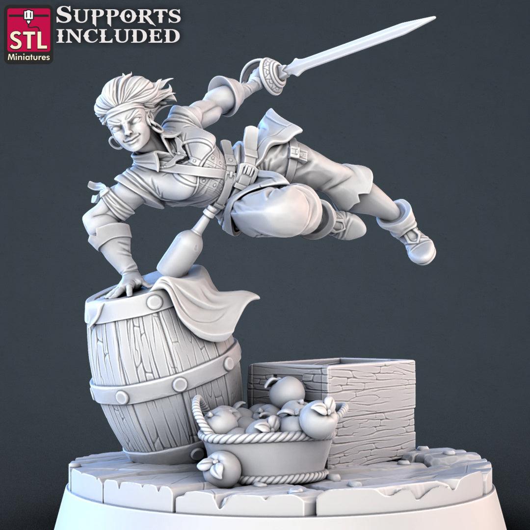3D Printed STL Miniatures Pirate Set 28 - 32mm War Gaming D&D - 3D Printing Boss 