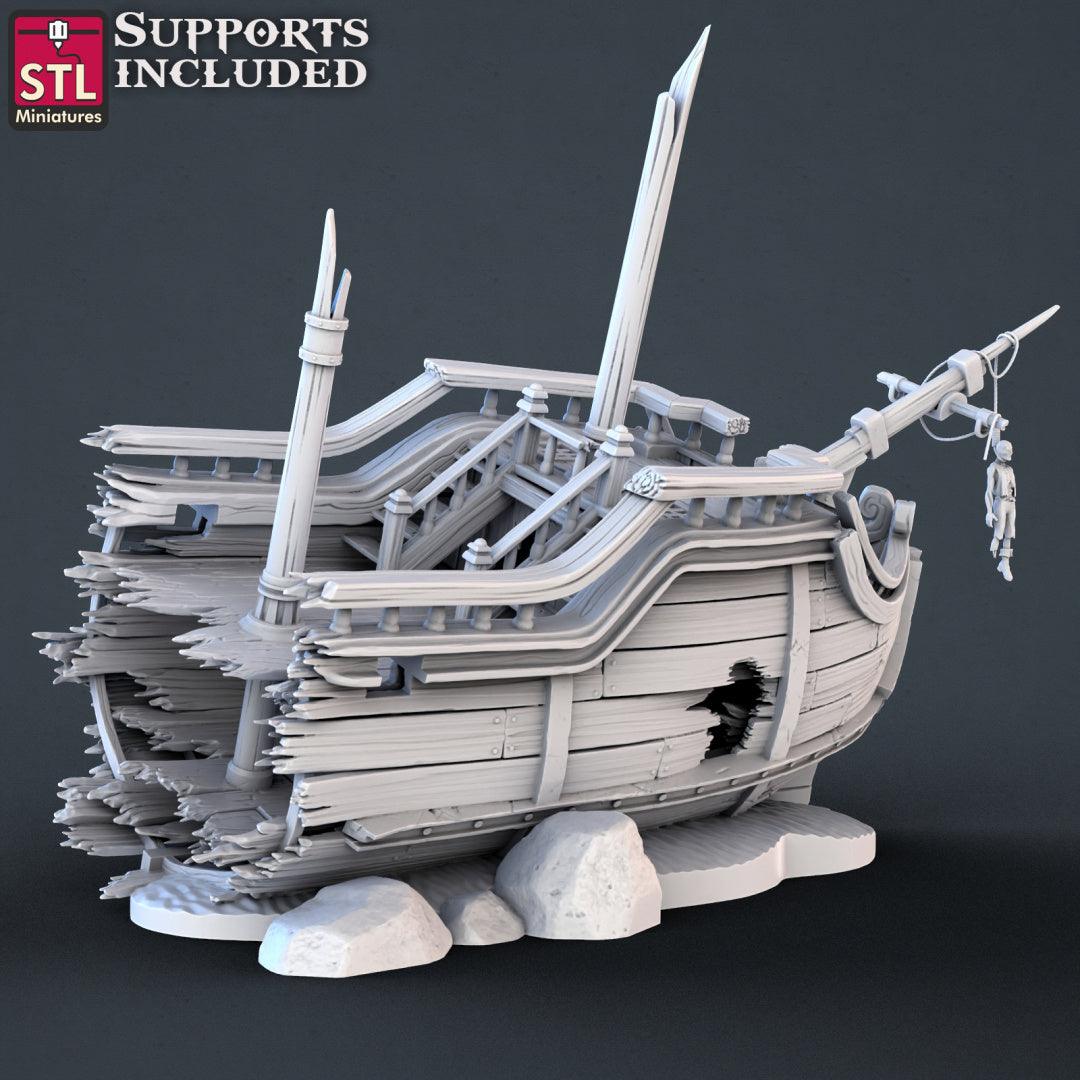 3D Printed STL Miniatures Pirate Set 28 - 32mm War Gaming D&D - 3D Printing Boss 