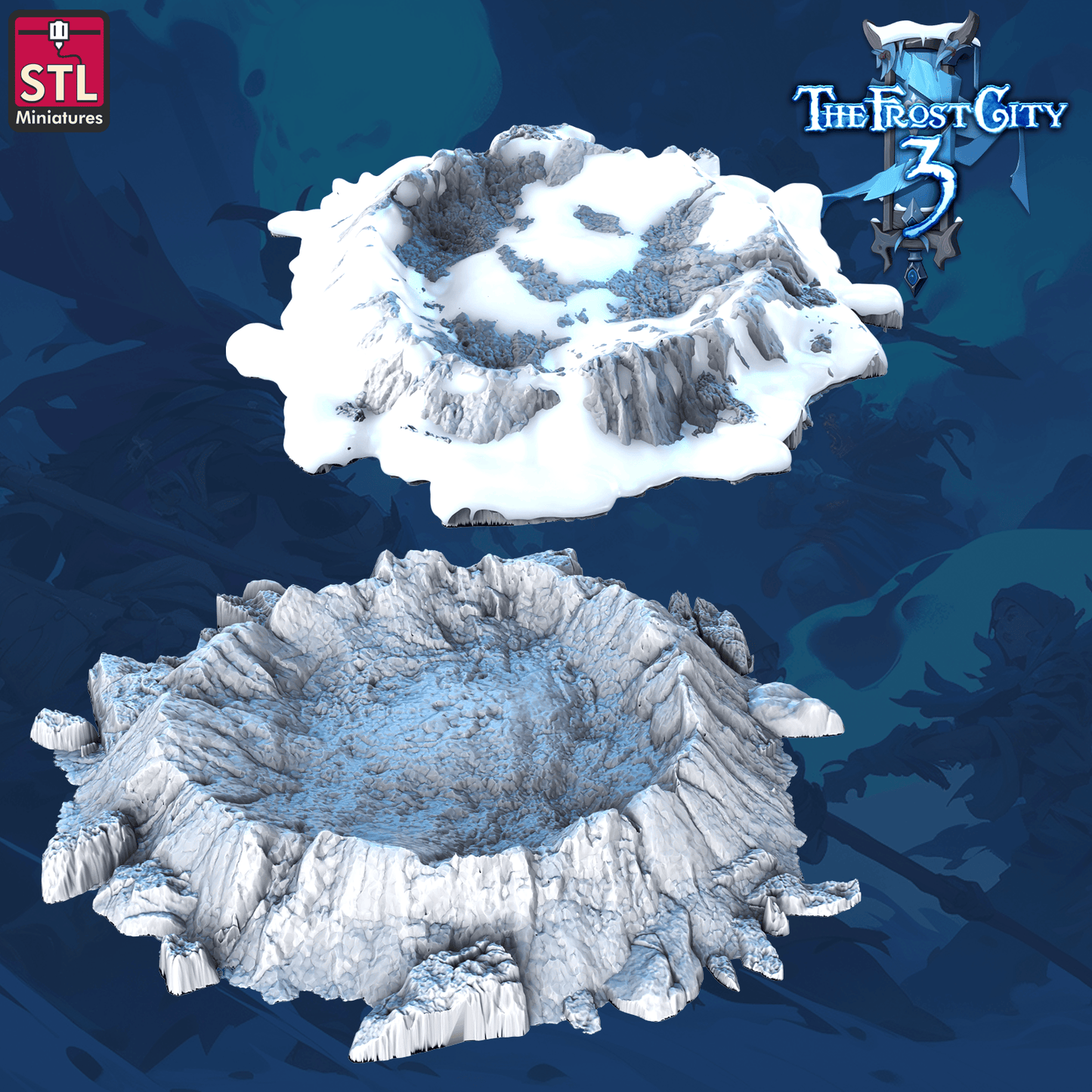 3D Printed STL Miniatures Pit Hole Core Props The Frost City 3 28 - 32mm War Gaming D&D - 3D Printing Boss 