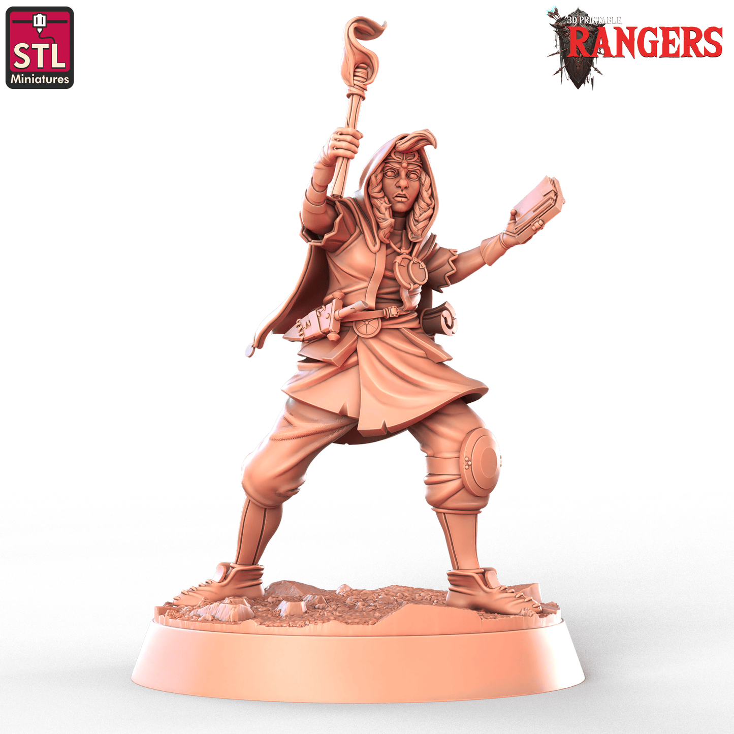 3D Printed STL Miniatures Ranger Companions Set Rangers  28 - 32mm War Gaming D&D - 3D Printing Boss 