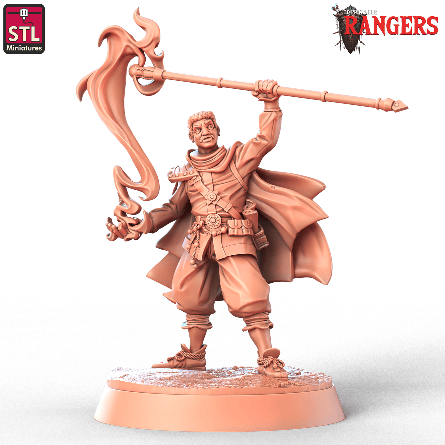 3D Printed STL Miniatures Ranger Companions Set Rangers  28 - 32mm War Gaming D&D - 3D Printing Boss 