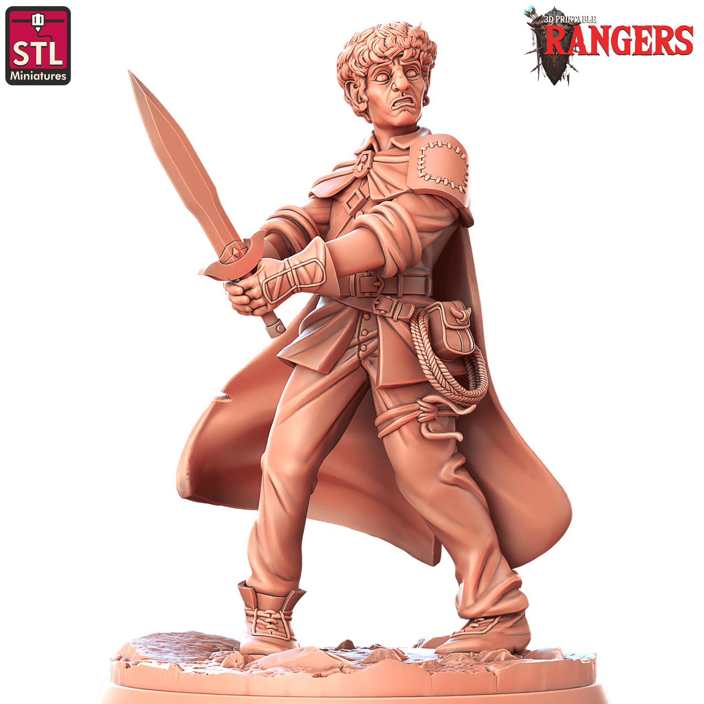 3D Printed STL Miniatures Ranger Companions Set Rangers  28 - 32mm War Gaming D&D - 3D Printing Boss 