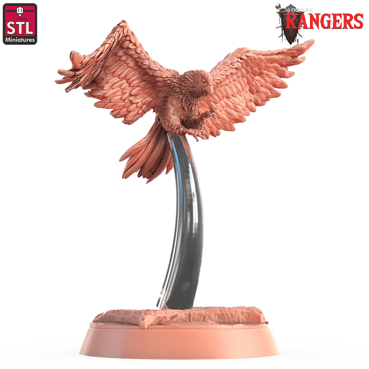 3D Printed STL Miniatures Ranger Falcon Set Rangers  28 - 32mm War Gaming D&D - 3D Printing Boss 