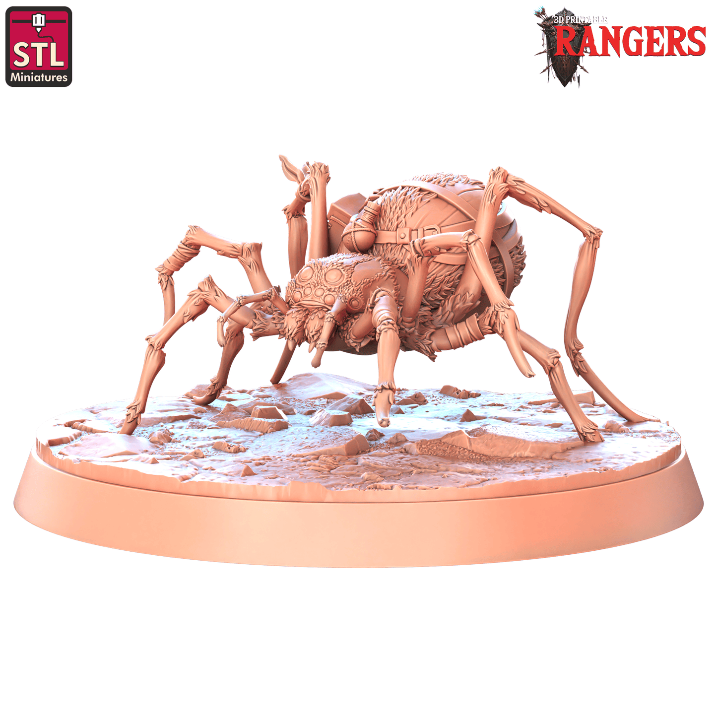 3D Printed STL Miniatures Rangers Spiders Rangers  28 - 32mm War Gaming D&D - 3D Printing Boss 