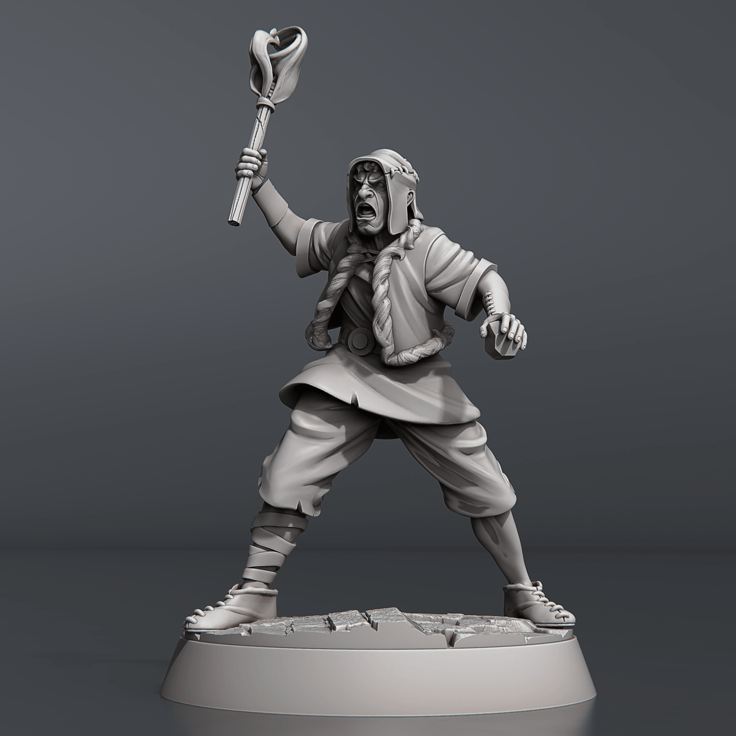 3D Printed STL Miniatures Riot Set 28 - 32mm War Gaming D&D - 3D Printing Boss 