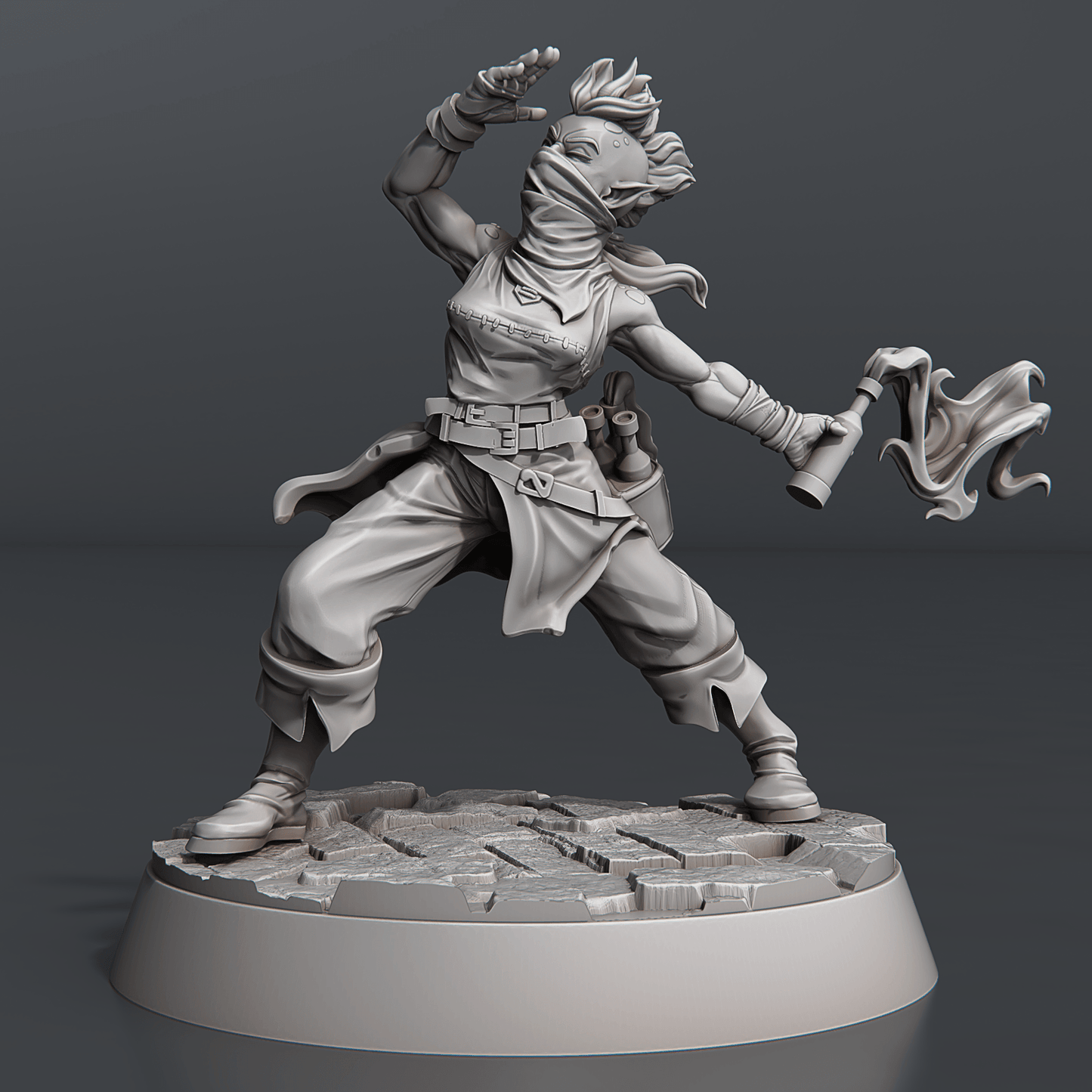 3D Printed STL Miniatures Riot Set 28 - 32mm War Gaming D&D - 3D Printing Boss 