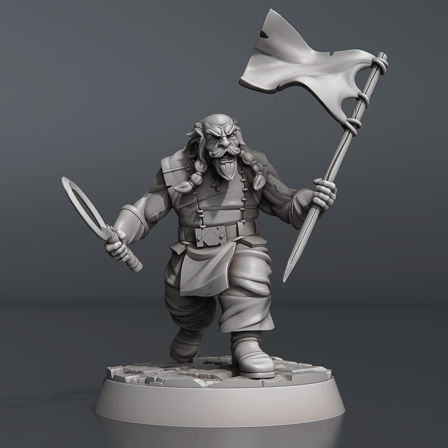 3D Printed STL Miniatures Riot Set 28 - 32mm War Gaming D&D - 3D Printing Boss 