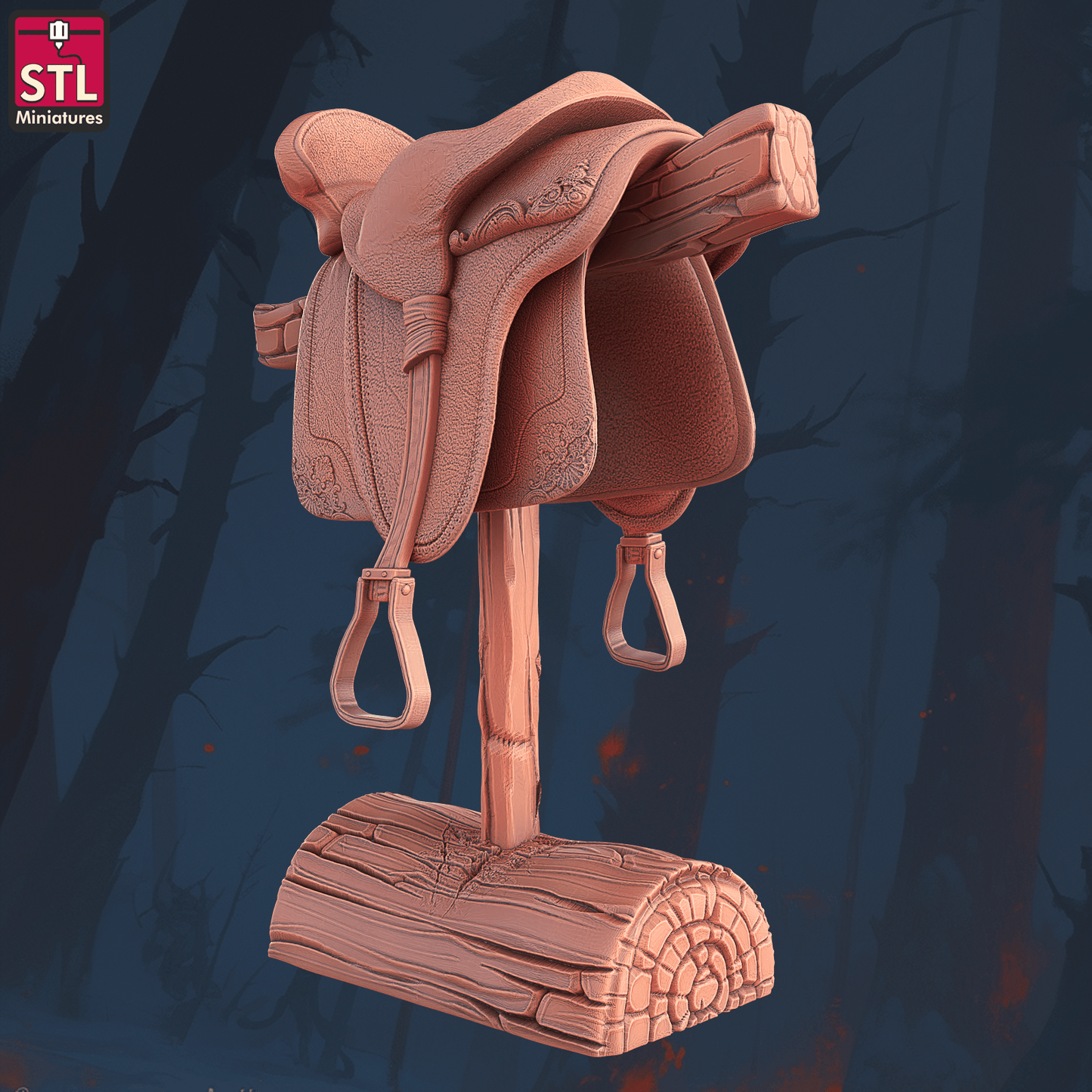 3D Printed STL Miniatures Saddlemaker Set 28 - 32mm War Gaming D&D - 3D Printing Boss 