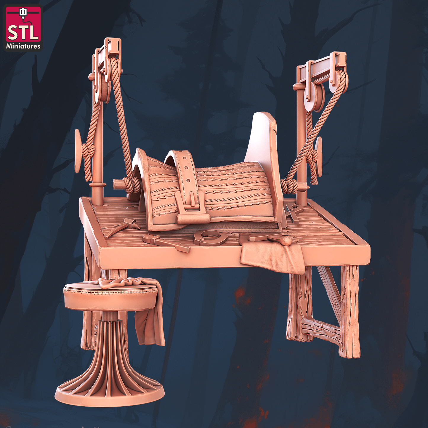 3D Printed STL Miniatures Saddlemaker Set 28 - 32mm War Gaming D&D - 3D Printing Boss 