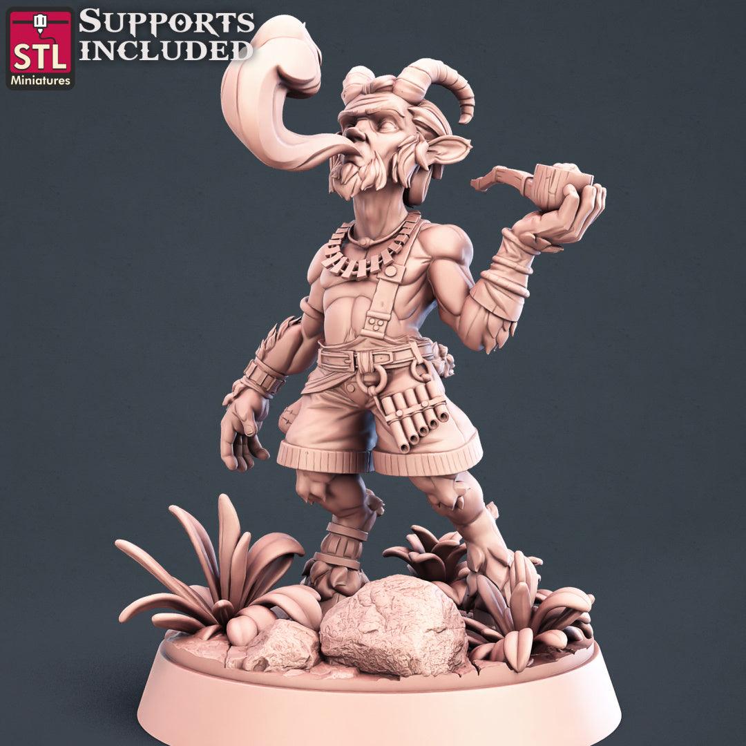 3D Printed STL Miniatures Satyrs Set 28 - 32mm War Gaming D&D - 3D Printing Boss 