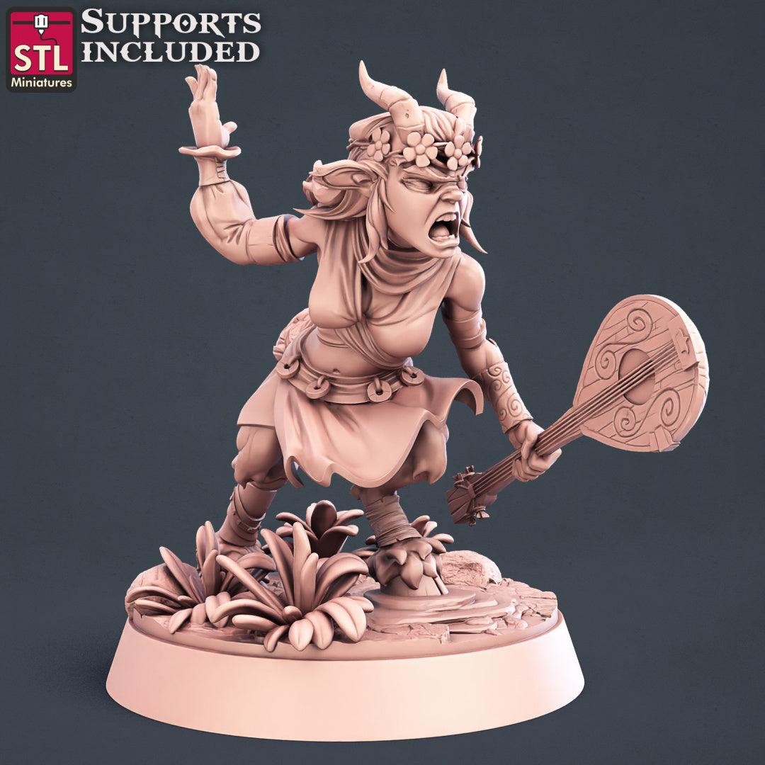 3D Printed STL Miniatures Satyrs Set 28 - 32mm War Gaming D&D - 3D Printing Boss 