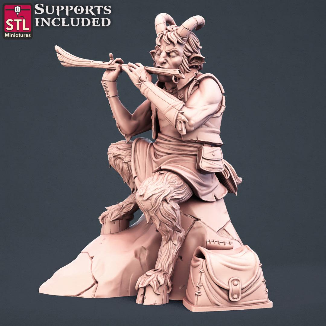 3D Printed STL Miniatures Satyrs Set 28 - 32mm War Gaming D&D - 3D Printing Boss 