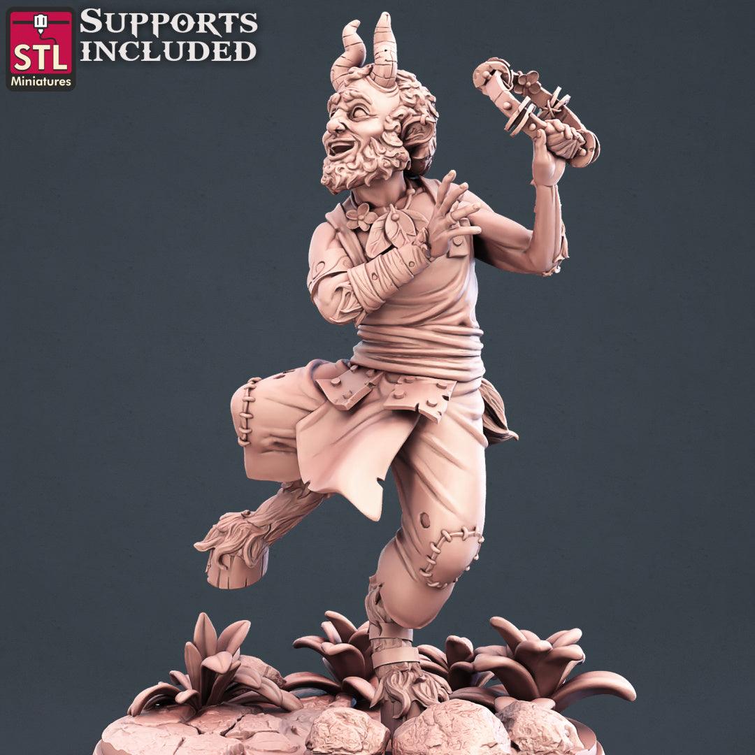 3D Printed STL Miniatures Satyrs Set 28 - 32mm War Gaming D&D - 3D Printing Boss 
