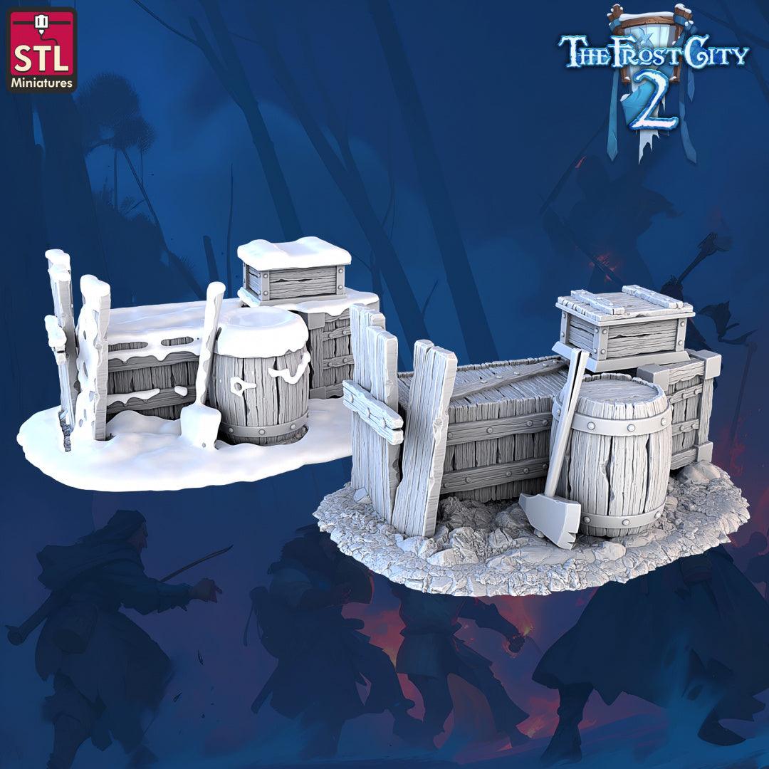 3D Printed STL Miniatures Scatter Terrain The Frost City 2 28 - 32mm War Gaming D&D - 3D Printing Boss 