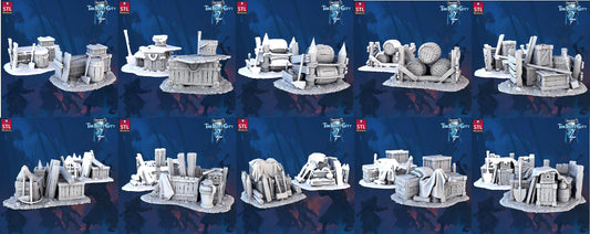 3D Printed STL Miniatures Scatter Terrain The Frost City 2 28 - 32mm War Gaming D&D - 3D Printing Boss 