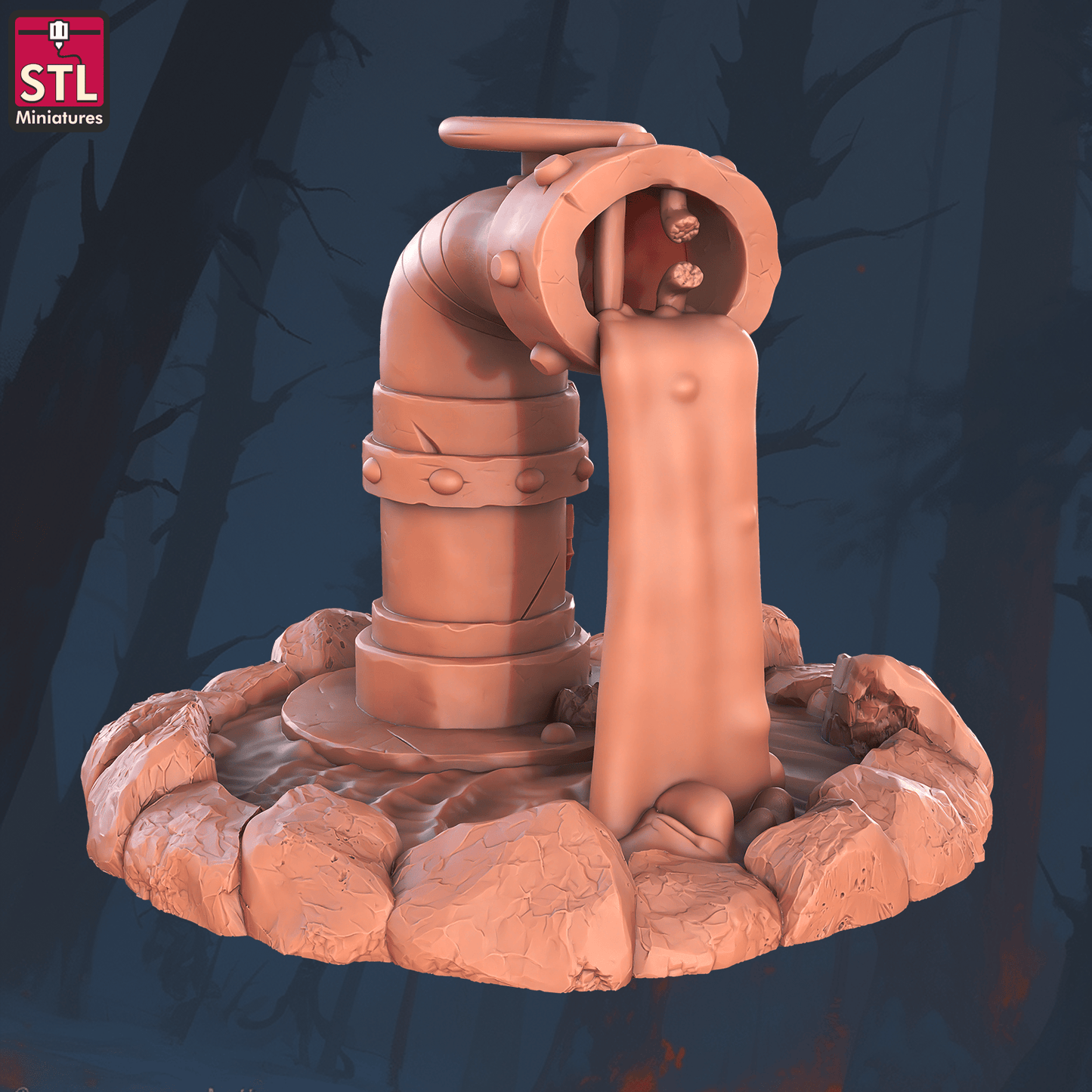 3D Printed STL Miniatures Sewers Workers Set 28 - 32mm War Gaming D&D - 3D Printing Boss 