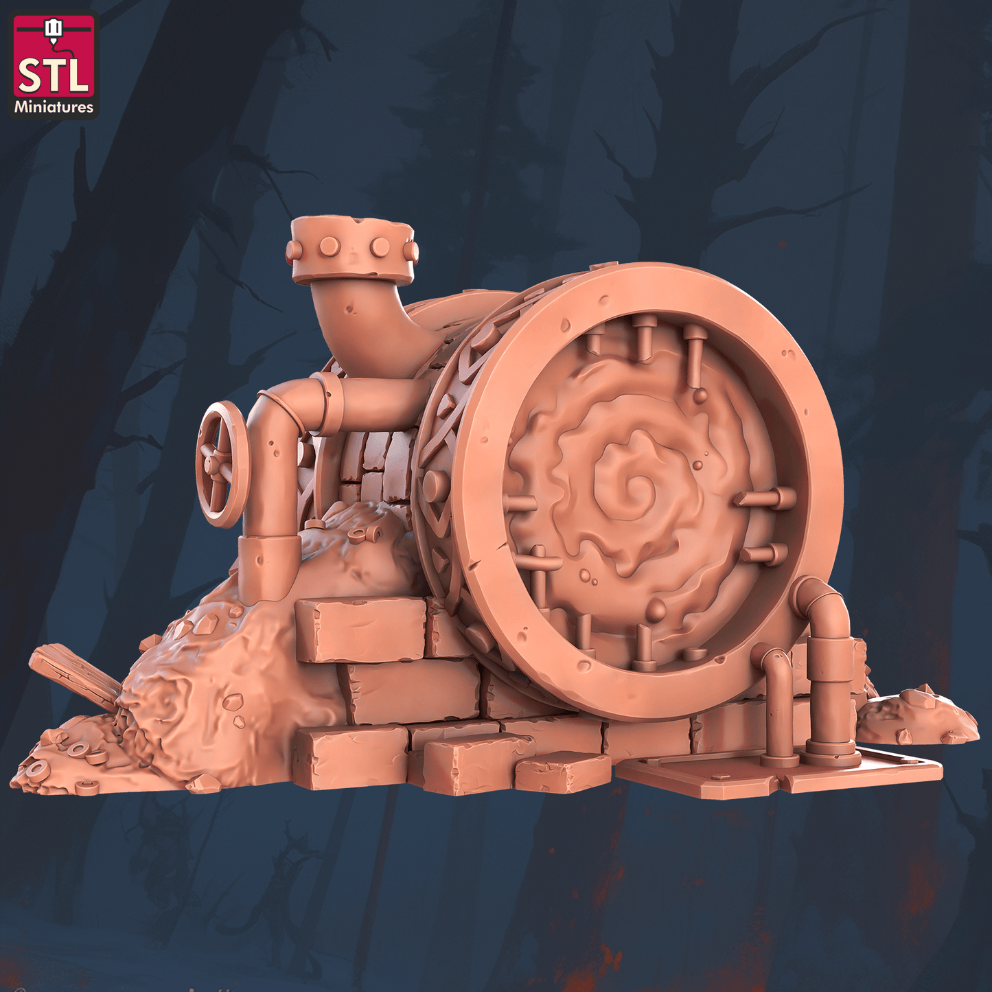 3D Printed STL Miniatures Sewers Workers Set 28 - 32mm War Gaming D&D - 3D Printing Boss 
