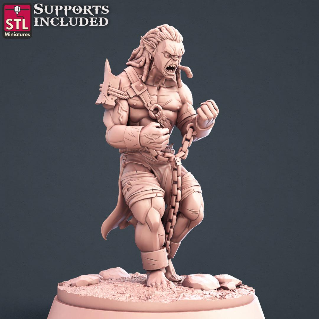 3D Printed STL Miniatures Slave Merchant Set 28 - 32mm War Gaming D&D - 3D Printing Boss 