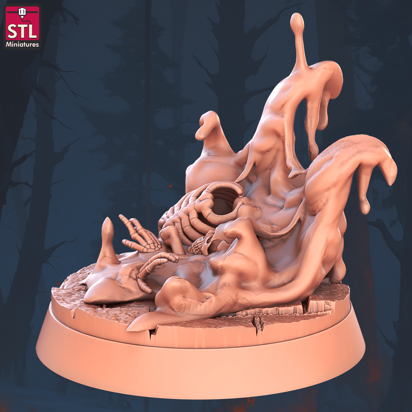 3D Printed STL Miniatures Slimes Set 28 - 32mm War Gaming D&D - 3D Printing Boss 