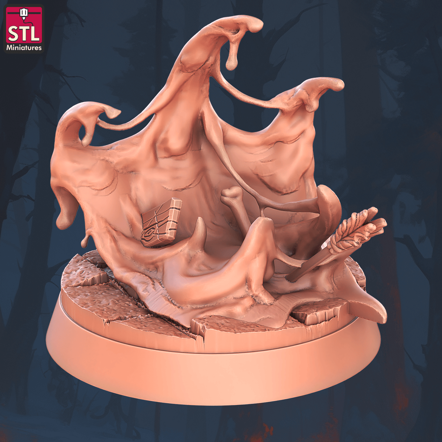3D Printed STL Miniatures Slimes Set 28 - 32mm War Gaming D&D - 3D Printing Boss 
