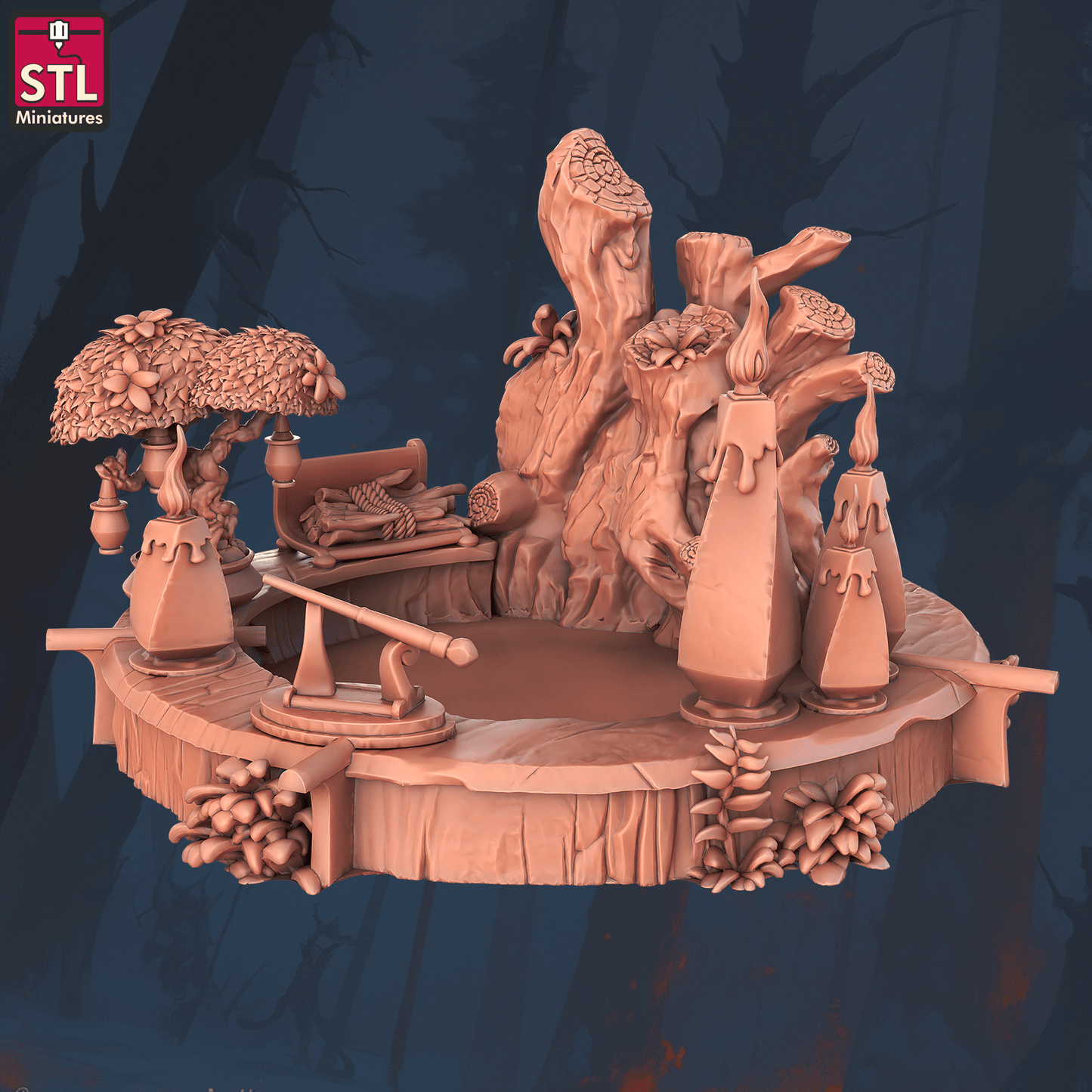 3D Printed STL Miniatures Staff Crafters Set 28 - 32mm War Gaming D&D - 3D Printing Boss 