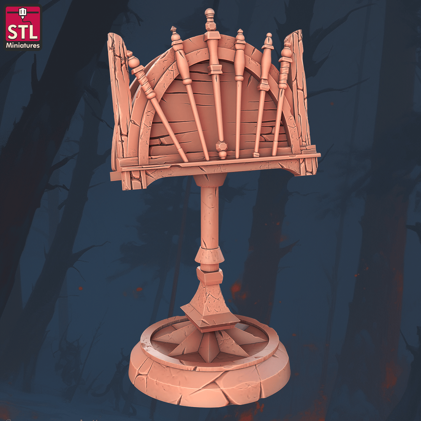 3D Printed STL Miniatures Staff Crafters Set 28 - 32mm War Gaming D&D - 3D Printing Boss 