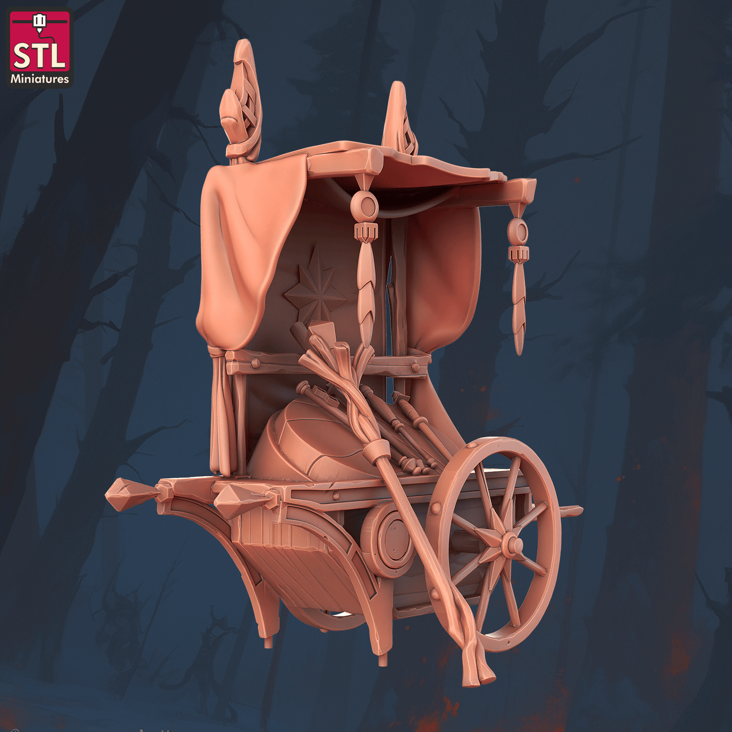 3D Printed STL Miniatures Staff Crafters Set 28 - 32mm War Gaming D&D - 3D Printing Boss 