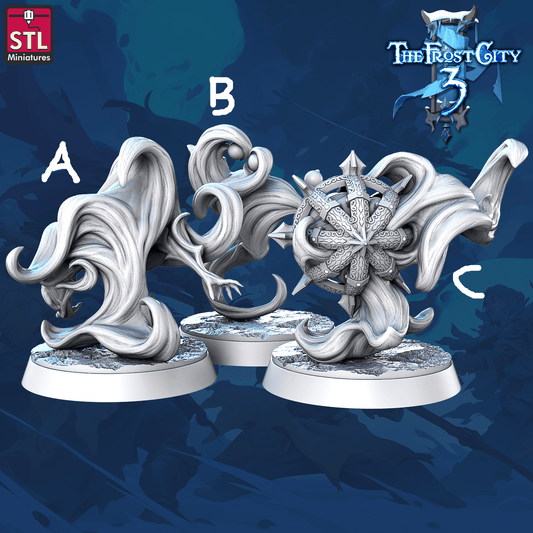 3D Printed STL Miniatures Starfire Elementals Core Characters The Frost City 3 28 - 32mm War Gaming D&D - 3D Printing Boss 