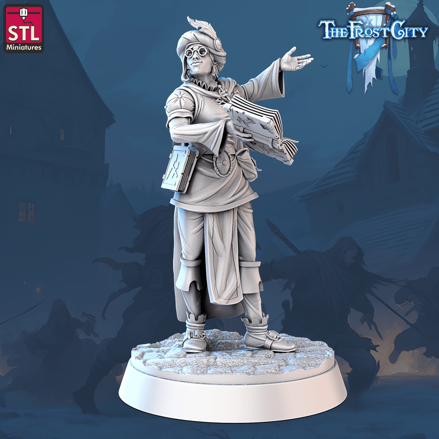 3D Printed STL Miniatures The Frost City Apprentices 28mm - 32mm War Gaming D&D - 3D Printing Boss 