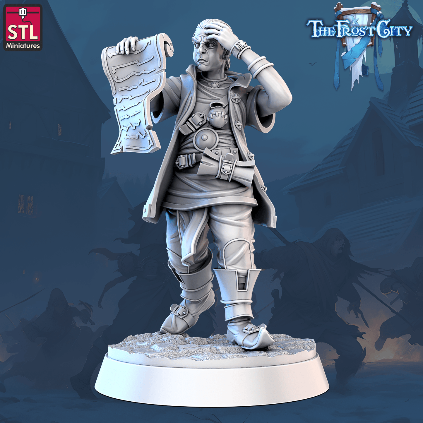 3D Printed STL Miniatures The Frost City Apprentices 28mm - 32mm War Gaming D&D - 3D Printing Boss 