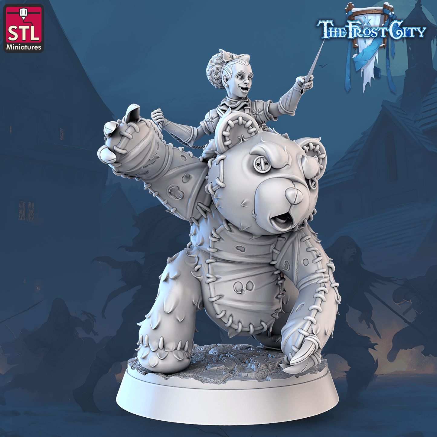 3D Printed STL Miniatures The Frost City Mages 28 - 32mm War Gaming D&D - 3D Printing Boss 