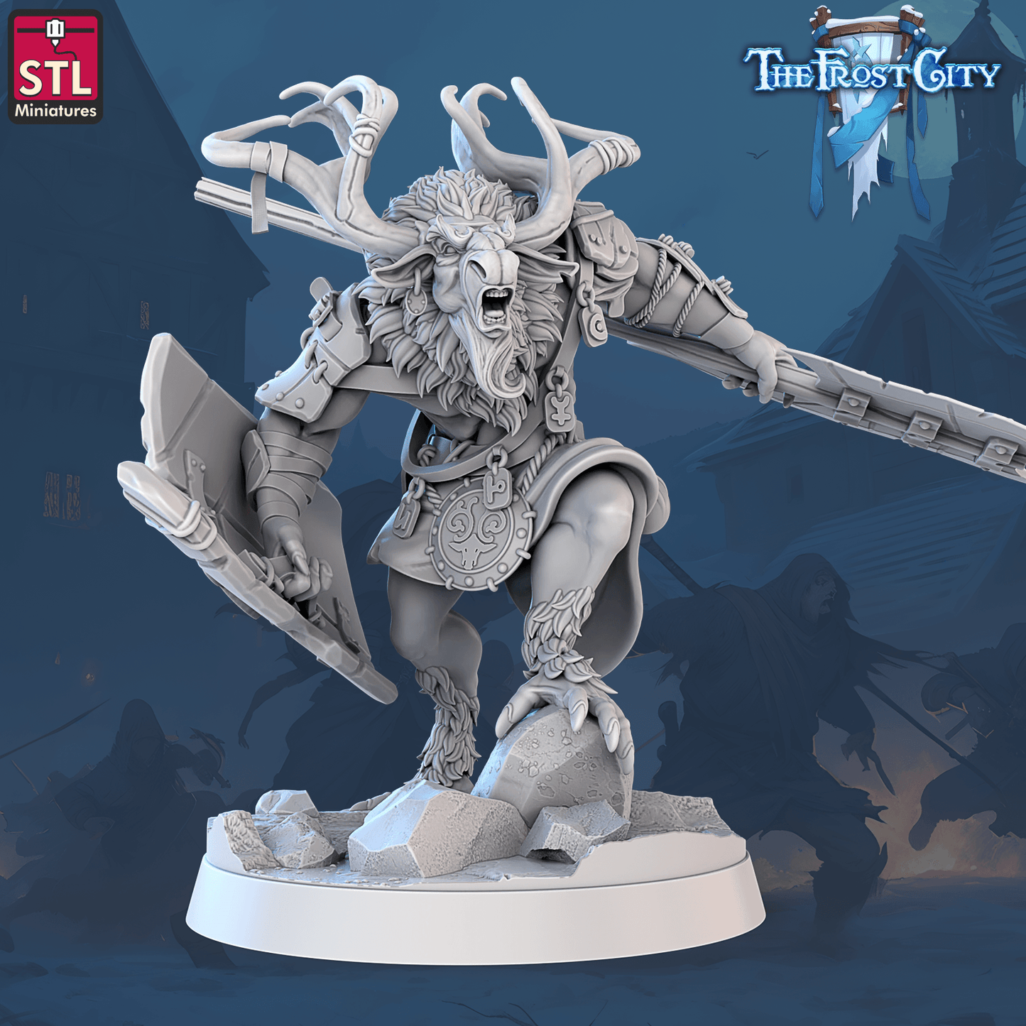 3D Printed STL Miniatures The Frost City Rangifers Set 28 - 32mm War Gaming D&D - 3D Printing Boss 