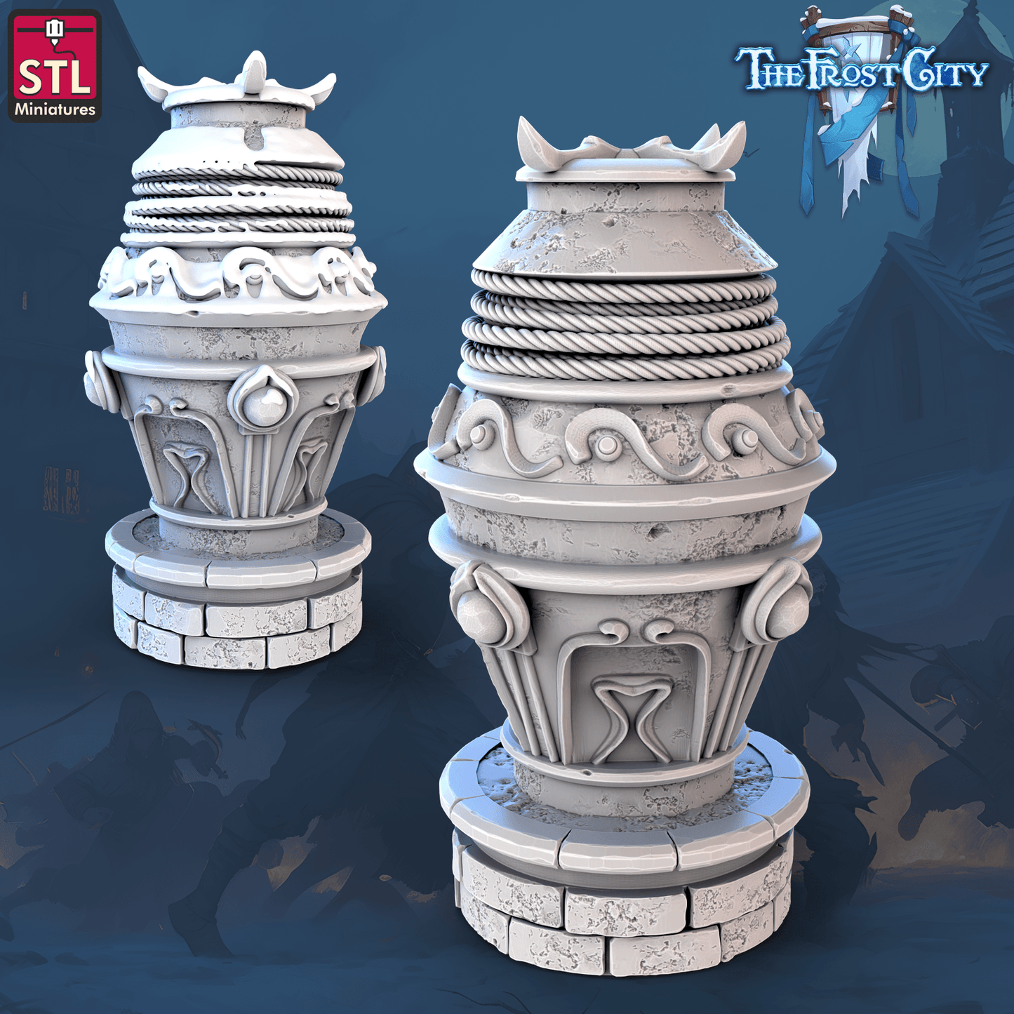 3D Printed STL Miniatures The Frost City Treasure Tokens 28 - 32mm War Gaming D&D - 3D Printing Boss 