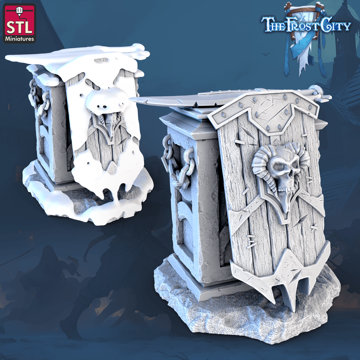 3D Printed STL Miniatures The Frost City Treasure Tokens 28 - 32mm War Gaming D&D - 3D Printing Boss 