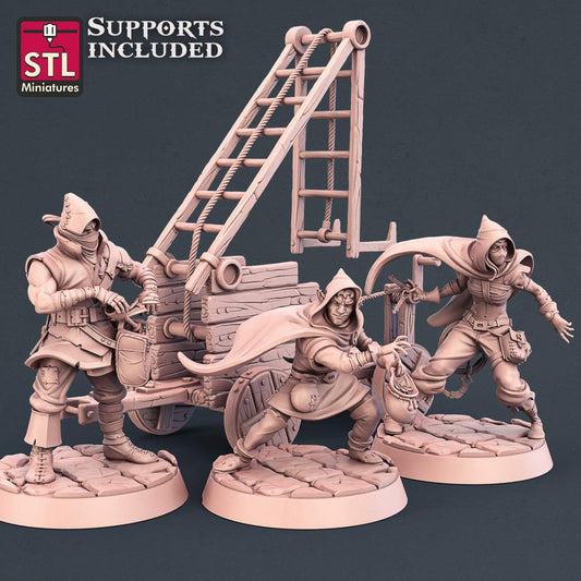 3D Printed STL Miniatures Thieves Set 28 - 32mm War Gaming D&D - 3D Printing Boss 