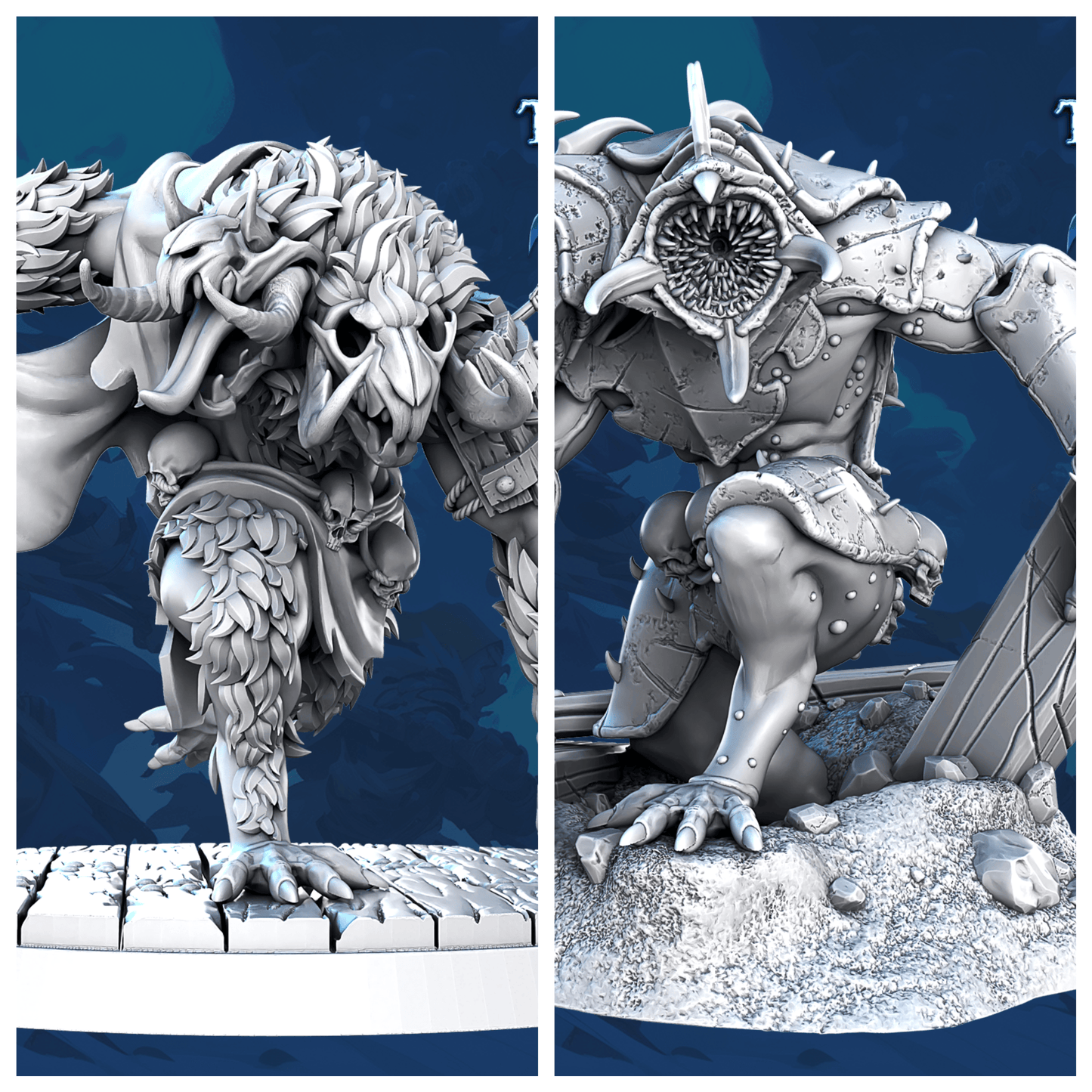 3D Printed STL Miniatures Toravor Core Characters The Frost City 3 28 - 32mm War Gaming D&D - 3D Printing Boss 