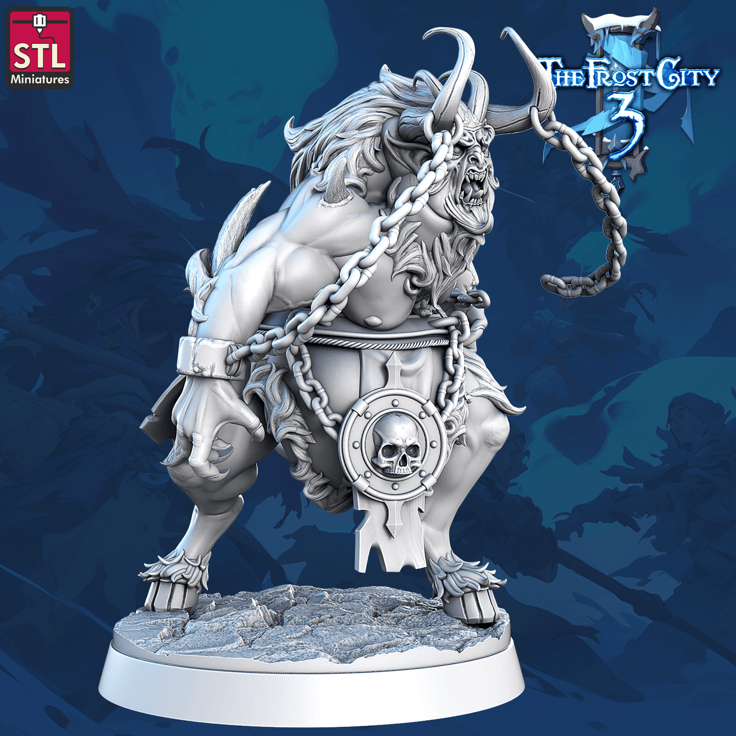 3D Printed STL Miniatures Tormented Halfbreed Core Characters The Frost City 3 28 - 32mm War Gaming D&D - 3D Printing Boss 