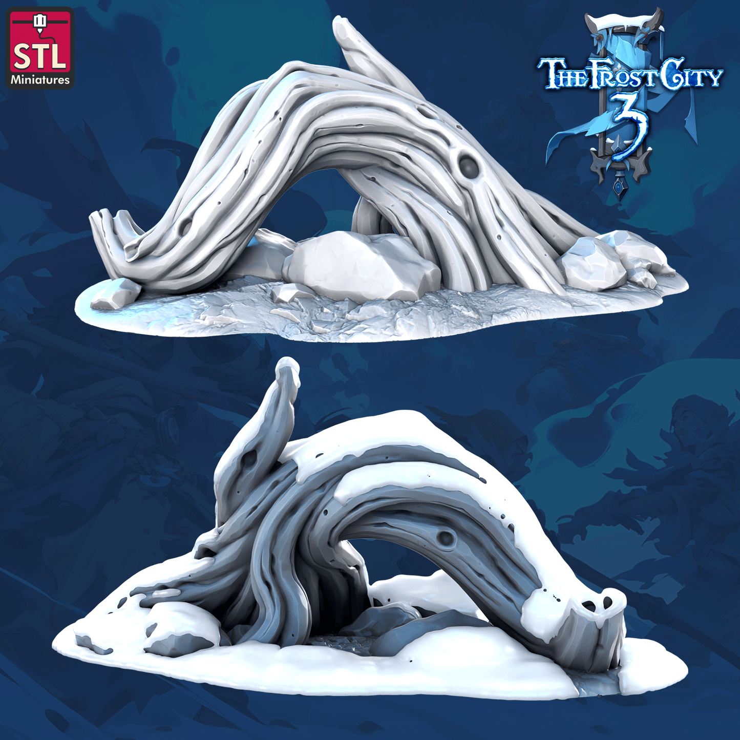 3D Printed STL Miniatures Tree Core Props The Frost City 3 28 - 32mm War Gaming D&D - 3D Printing Boss 