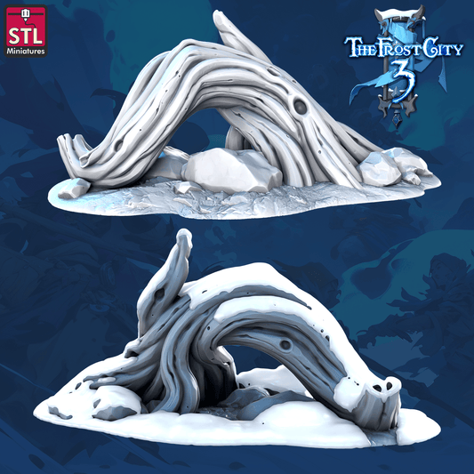 3D Printed STL Miniatures Tree Core Props The Frost City 3 28 - 32mm War Gaming D&D - 3D Printing Boss 