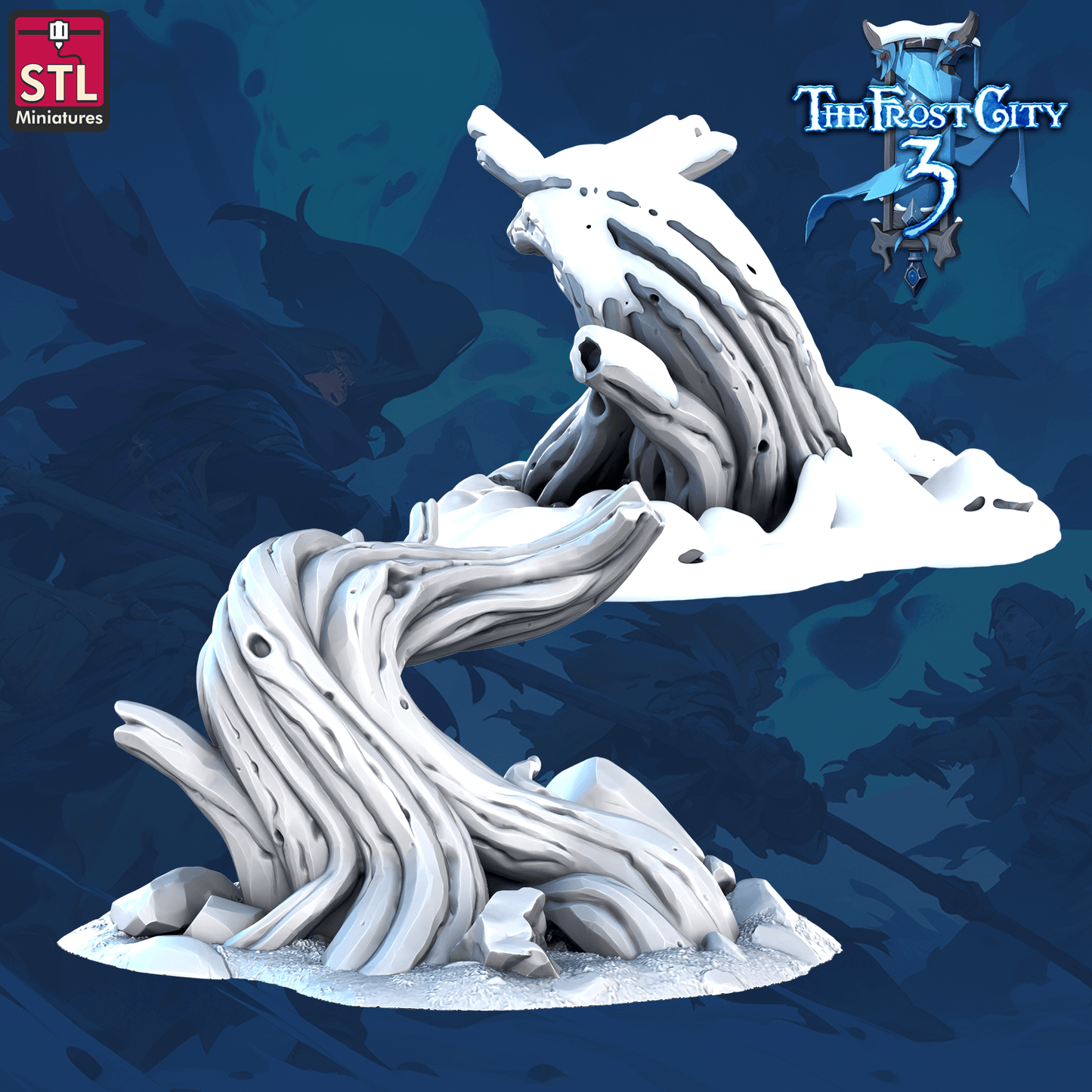 3D Printed STL Miniatures Tree Core Props The Frost City 3 28 - 32mm War Gaming D&D - 3D Printing Boss 