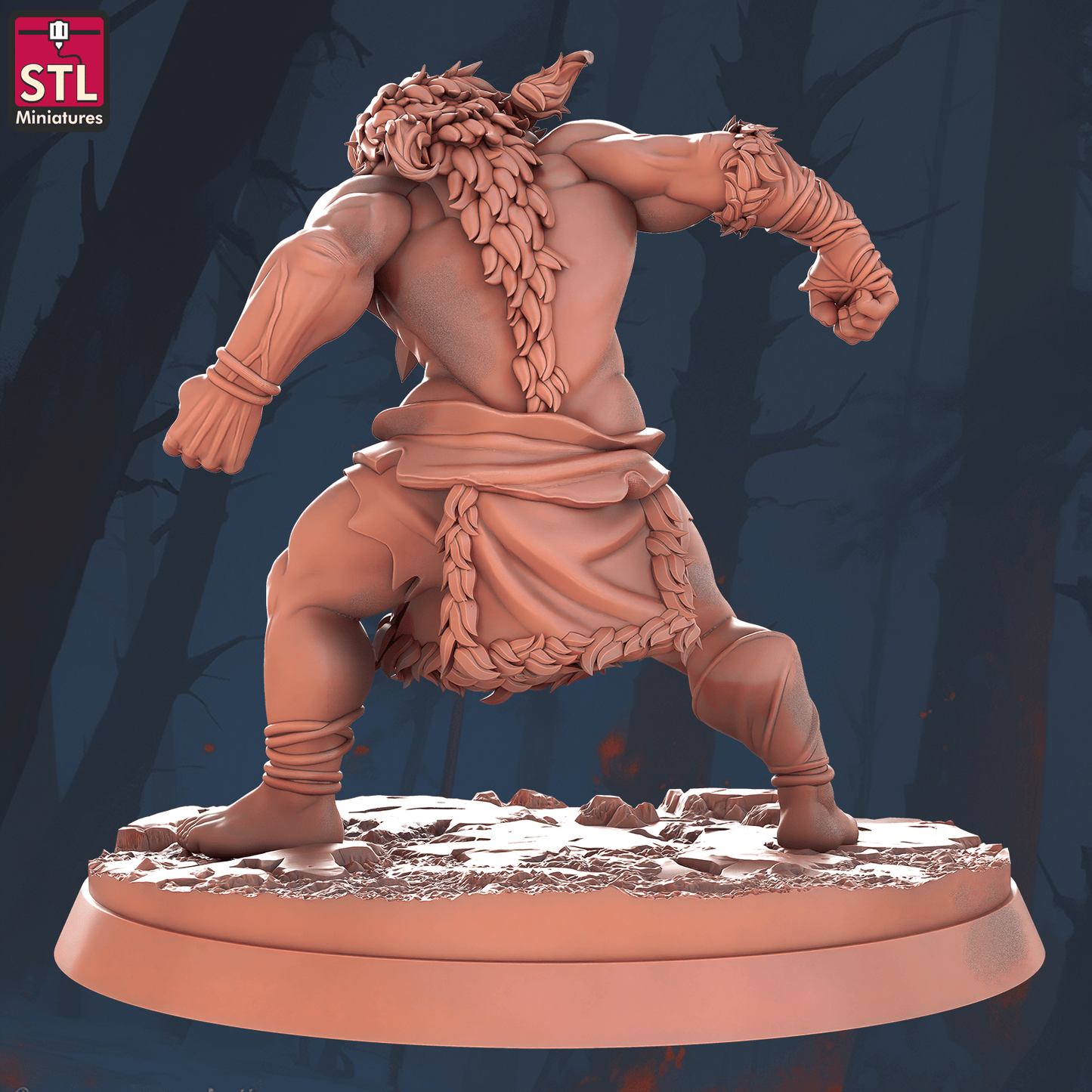 3D Printed STL Miniatures Troll 28 - 32mm War Gaming D&D - 3D Printing Boss 